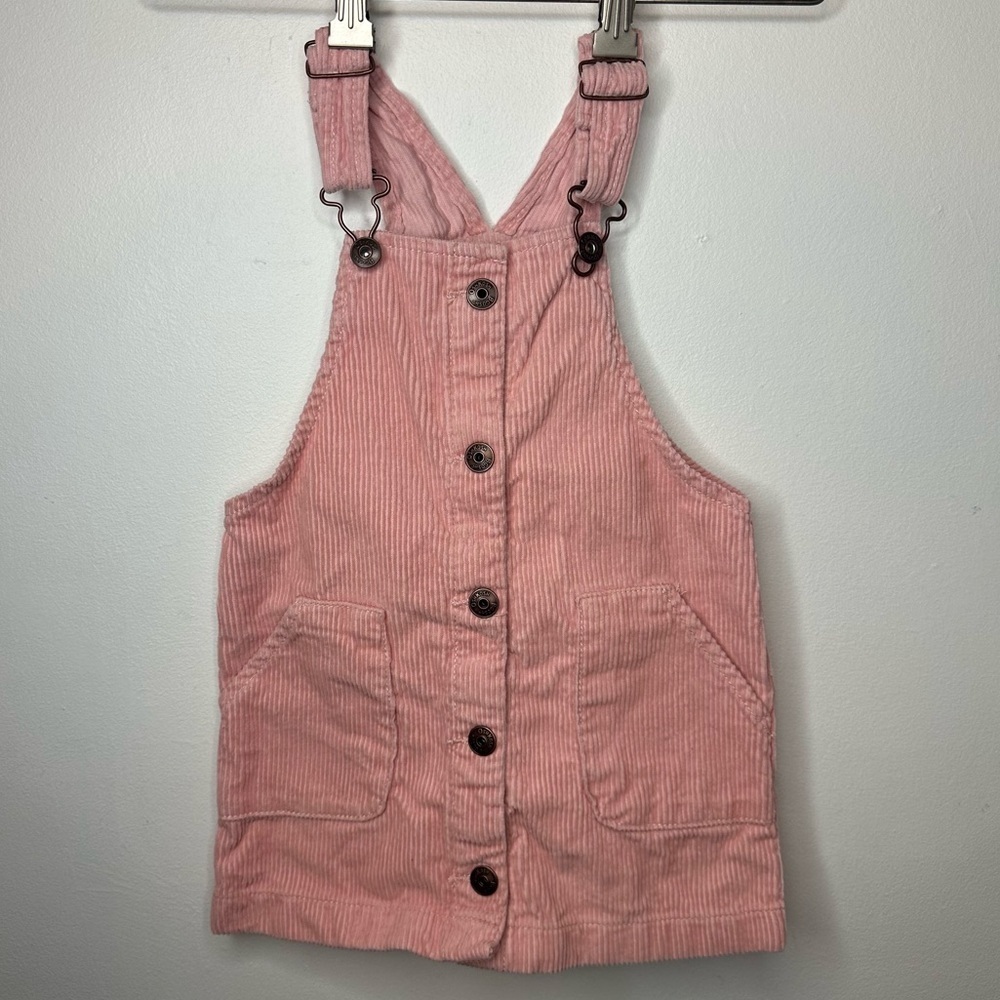 Oshkosh BGOSH Vestbak Size 3T Pink dress Skirtall Overalls Dress Pink Corduroy